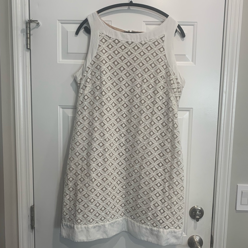 Jessica Howard White Lace Shift Dress Size 16